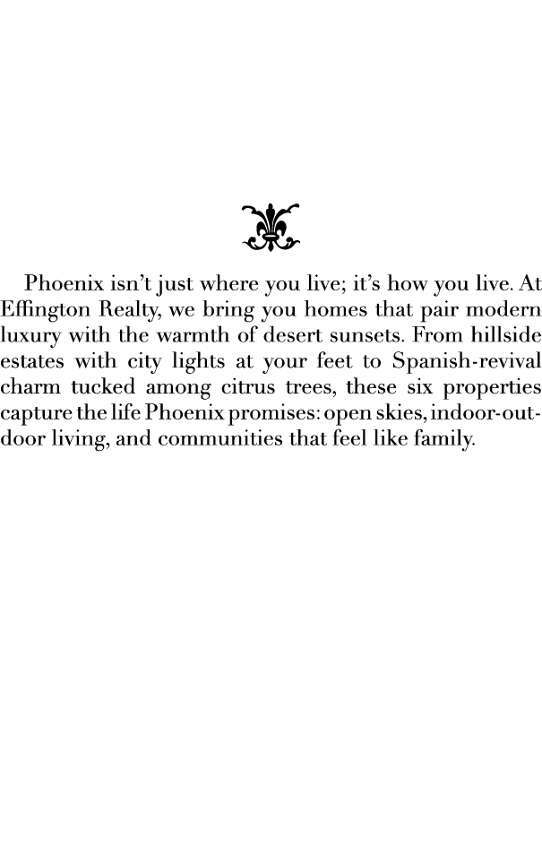  t Phoenix isn’t just where you live; it’s how you live. At Effington Realty, we bring you homes that pair modern lux...